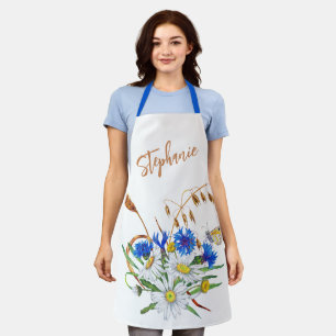 Floral Personalised Apron, Custom Mother-Daughter Apron