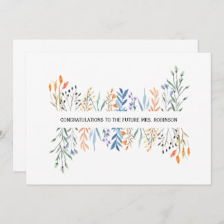 Floral Personalised Bridal Shower Card