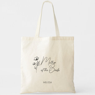 Floral Personalised Mother of the Bride Groom  Tote Bag