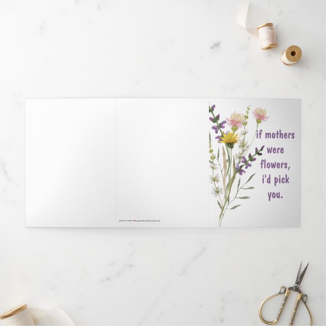 Floral Personalised Mother's day Card (Outside)