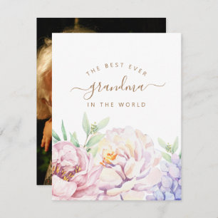 Floral Personalised Mother's Day Card for Grandma