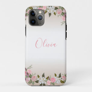 Floral Personalised Name Feminine iPhone 11 Pro Case