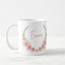 Floral Personalised Name Mug