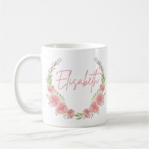 Floral Personalised Name Mug