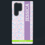 Floral Personalised Name Samsung Case<br><div class="desc">Keep your Samsung phone protected and stylish with this floral personalised case featuring your name in a modern design. Customise easily with your details, choose from different Samsung models and case types, and create a look that’s uniquely yours. Durable, lightweight, and functional, this custom case is perfect as a daily...</div>