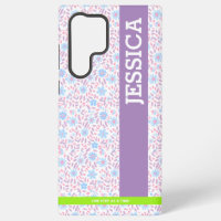 Floral Personalised Name Samsung Case