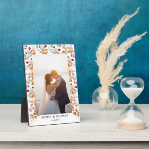 Floral Personalised Photo Plaque