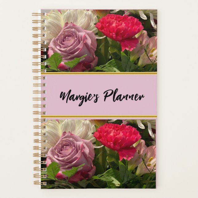 Floral personalised  planner (Front)