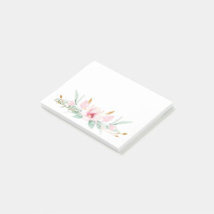 Floral Personalised Post-it Notes