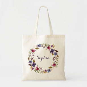 Floral Personalised Tote Bag
