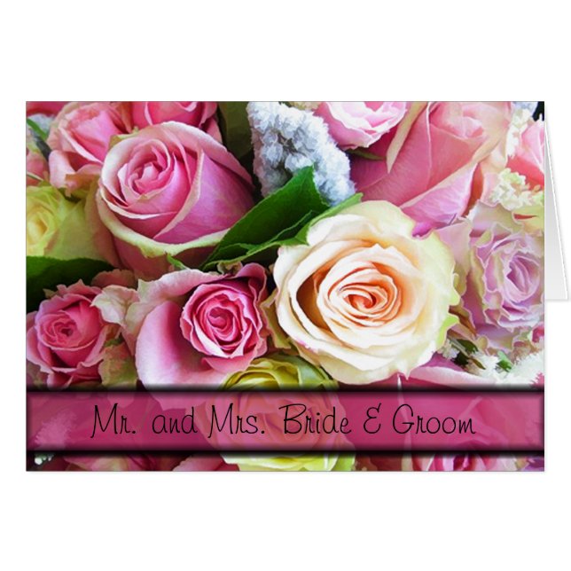 Floral Personalised Wedding Note Cards” (Front Horizontal)