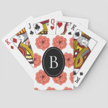 Floral Personalized Playing Cards