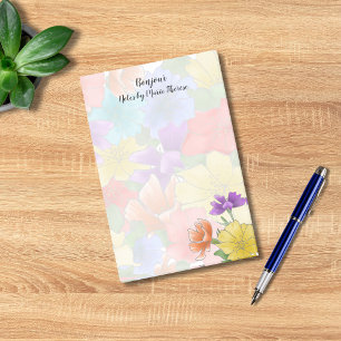Floral Personalized  Post-it Notes