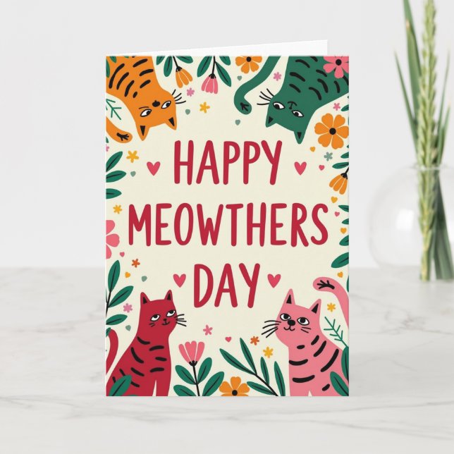 Floral Pet Friends Card (Front)