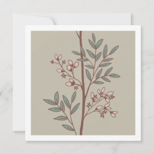 Floral Petal Dreams on Branches Art Card