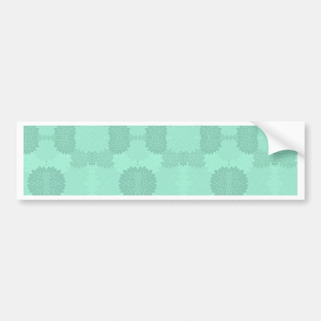 Floral Petals in Mint Bumper Sticker (Front)