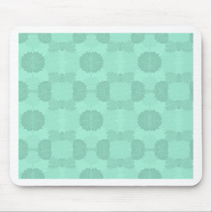Floral Petals in Mint Mouse Pad