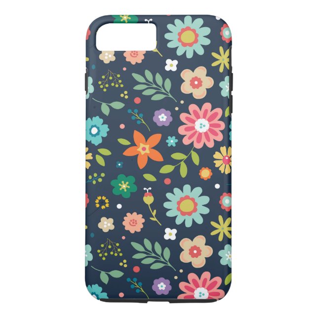 Floral Phone Case iPhone 8 Plus Protective Case (Back)