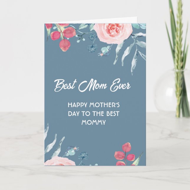 Floral Photo Collage Mother's Day Card for Mum (Front)