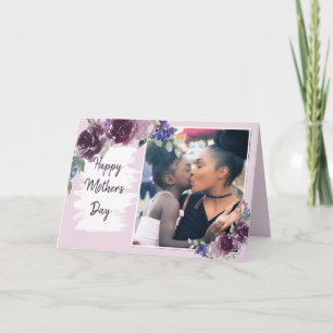 Floral photo frame Mother's Day Card