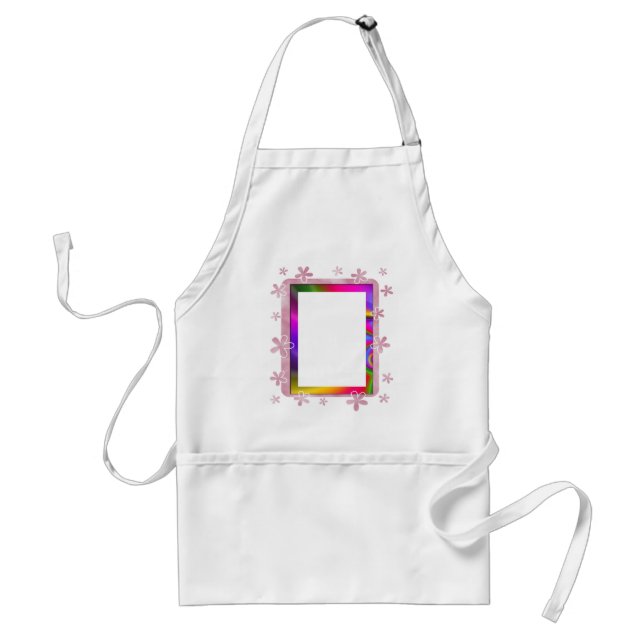 FLORAL PHOTO FRAME STANDARD APRON (Front)