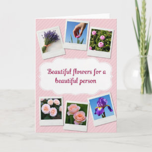 Floral Photo Mothers Day Card