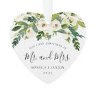 Floral Photo Newlywed Our First Christmas