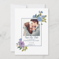Floral Photo Wedding Save the Date