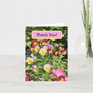 Floral Photographic, Colourful Thank You Card