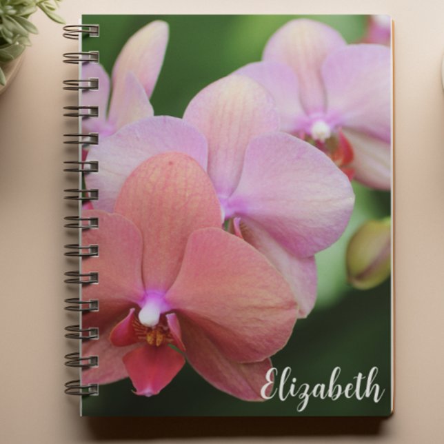 Floral Photography Elegant Pink Orchids Custom Notebook (Creator Uploaded)