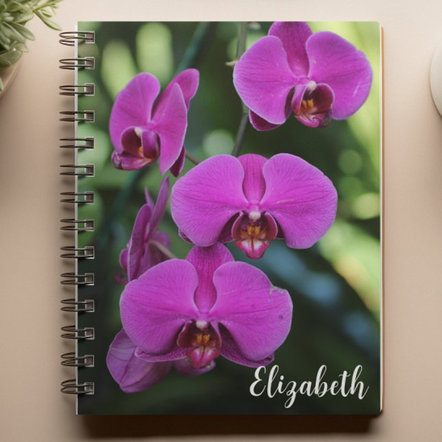 Floral Photography Elegant Purple Orchid Custom Notebook (Creator Uploaded)