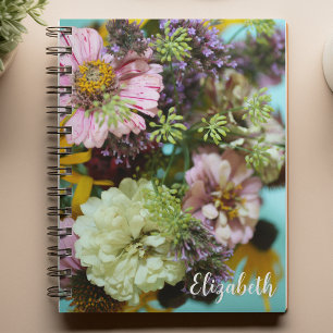 Floral Photography Elegant Wildflowers Custom Notebook