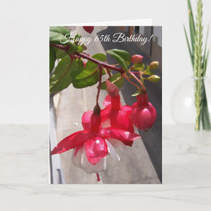 Floral Photography Personalised 65th Birthday Card