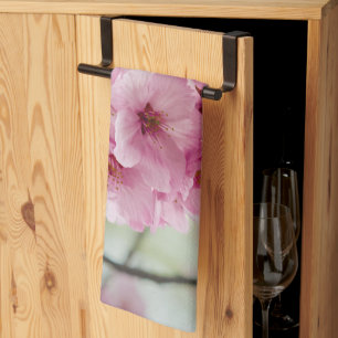 Floral Photography, Pink Cherry Blossom Tea Towel