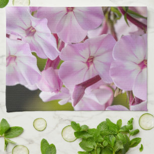 Floral Photography, Pink Phlox Flower Tea Towel