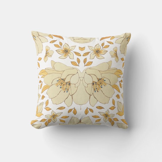 Floral Pillow – Beautiful Flower Design for Cosy H (Front)