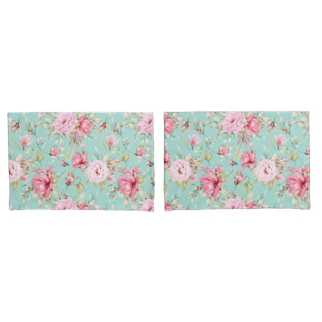 Floral Pillow Case (Front-Set)