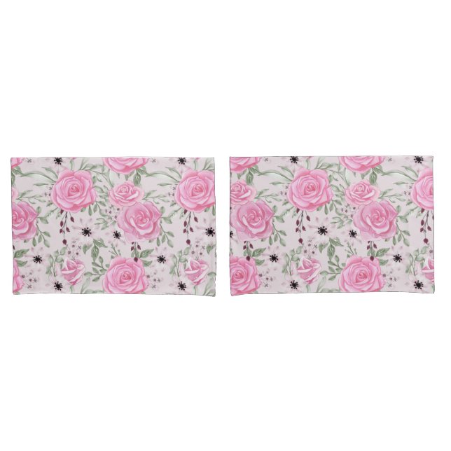 Floral Pillow Case (Front-Set)