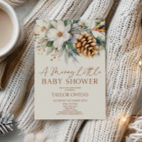 Floral Pine Tree A Merry Little Baby Shower