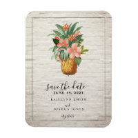 Floral Pineapple Brick Wedding Save The Date