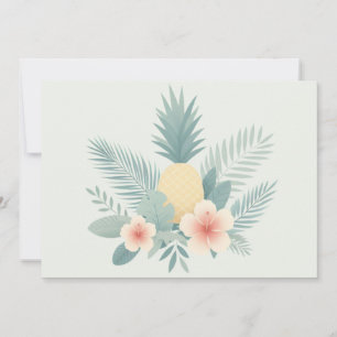 Floral Pineapple & Hawaiian Holiday Card