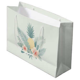 Floral Pineapple & Hawaiian Large Gift Bag