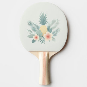 Floral Pineapple & Hawaiian Ping Pong Paddle