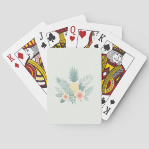 Floral Pineapple & Hawaiian Playing Cards