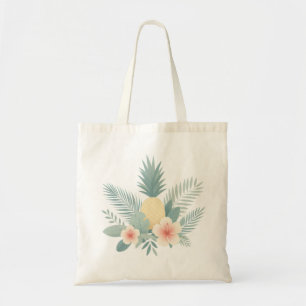 Floral Pineapple & Hawaiian Tote Bag
