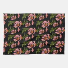 floral pink and black