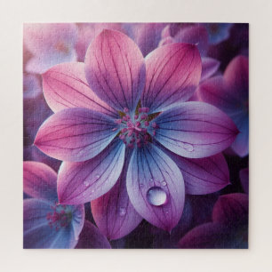 Floral Pink and Purple Lilac Jigsaw Puzzle