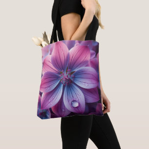 Floral Pink and Purple Lilac Tote Bag