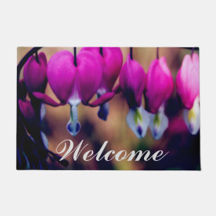 Floral Pink Bleeding Hearts Doormat