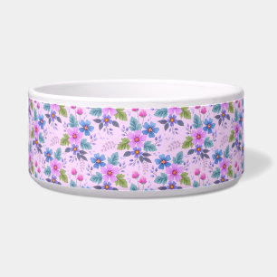 Floral Pink Blue Violet Flowers Pattern